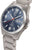 Bracelet de montre pour homme avec cadran bleu, affichage analogique et boîtier en acier inoxydable