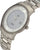 Montre pour homme, vue de côté : cadran gris avec index, logo et aiguilles