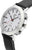 Montre pour femme avec boîtier rond argenté, cadran blanc et couronne