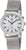 Bracelet de montre pour femme en acier inoxydable avec bracelet en maille argentée et cadran blanc