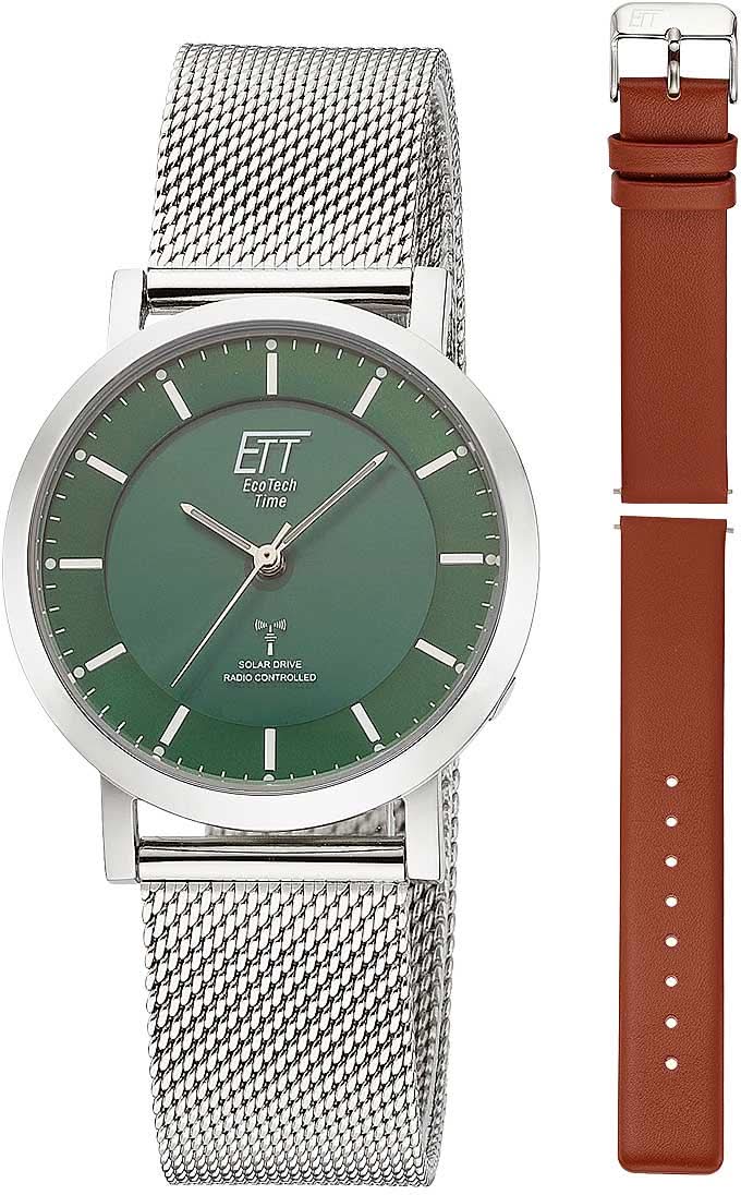 Montre pour femme avec cadran vert et bracelet en maille milanaise en acier inoxydable