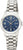 Montre pour femme avec bracelet en acier inoxydable, cadran et aiguilles bleus, logo ETT