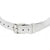 Montre pour femme : bracelet en cuir blanc avec boucle métallique et fermoir