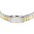 Bracelet bicolore en acier inoxydable avec fermoir et plaque centrale gravée