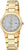 Montre pour femme en titane doré avec cadran et bracelet à maillons clairs, aiguilles/guichet date