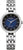 Montre pour femme avec cadran bleu et bracelet en acier inoxydable, lunette ronde