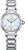 Montre Citizen Eco-Drive pour femme, bracelet en acier inoxydable argenté, cadran bleu avec chiffres romains