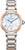 Montre pour femme avec cadran bleu, lunette or rose et bracelet en métal avec Eco-Drive