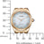 Damenuhr mit blauem Zifferblatt, römischen Ziffern, goldfarbenem Metallarmband