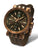 Montre pour homme avec boîtier couleur bronze, cadran foncé et bracelet foncé