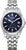 Montre pour femme avec cadran bleu et bracelet en acier inoxydable, Eco-Drive, lunette ronde