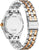 Montre pour femme avec bracelet en acier inoxydable (argent/or), dos avec inscription CITIZEN.