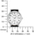 Montre Citizen pour femme avec cadran argenté, bracelet en cuir noir et affichage à quartz