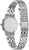 Montre pour femme avec bracelet en acier inoxydable et fond de boîtier transparent