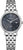 Montre pour femme avec bracelet en acier inoxydable et cadran gris foncé, quartz