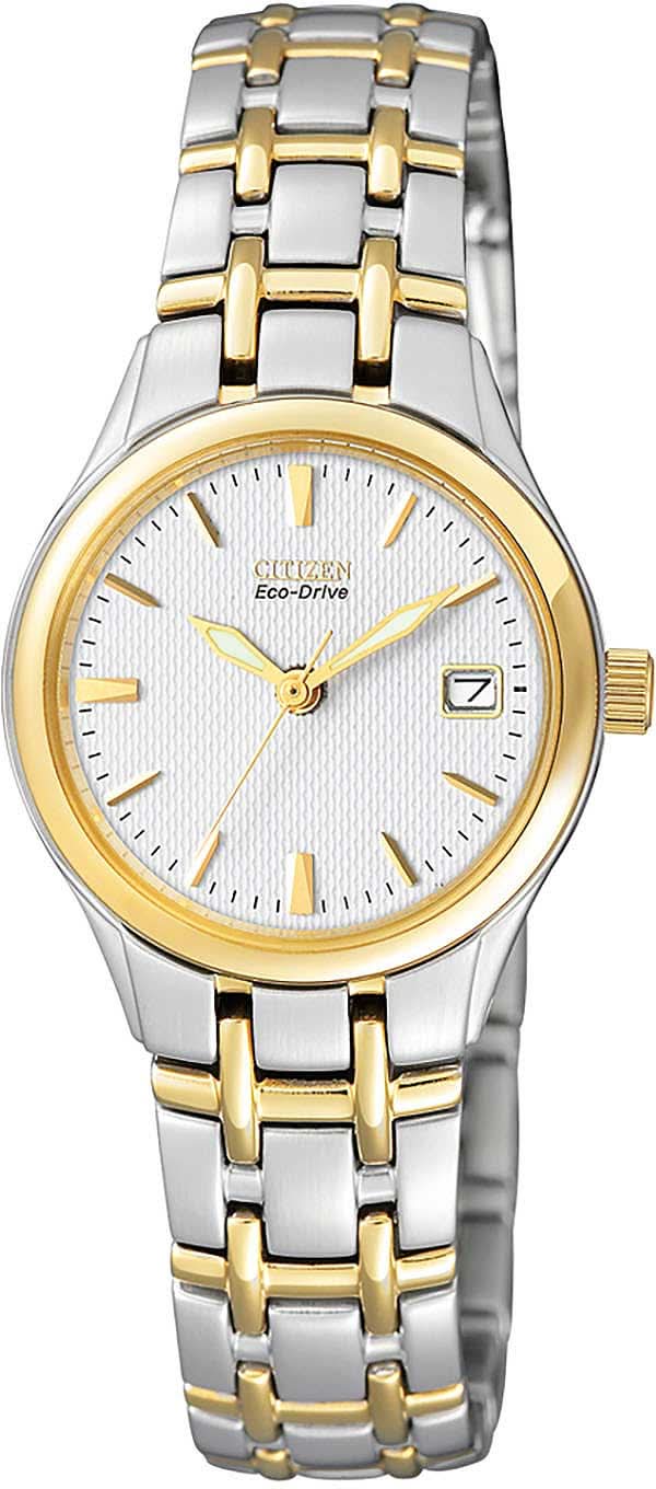 Citizen Eco-Drive EW1264-50A Montre Femme • Solaire • Bicolore