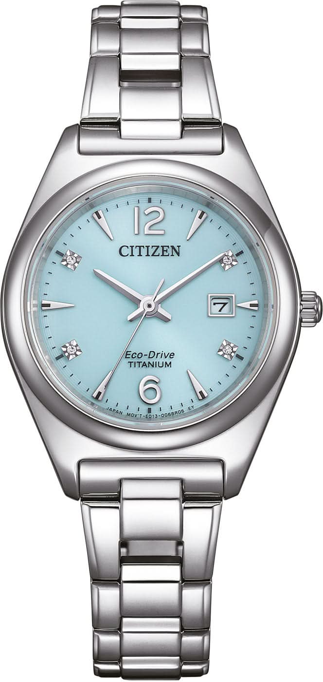 Montre Citizen Super Titanium EW2601-81M pour femme • Eco-Drive • Verre saphir