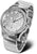 Montre argentée pour homme avec bracelet en acier, cadran rond et index clairs