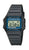 Casio Montre Rétro avec bracelet noir et écran bleu à affichage numérique