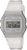 Montre numérique LCD Casio pour femme avec boîtier argenté et bracelet transparent en plastique.