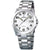 Festina Herrenuhr mit weißem Zifferblatt und silbernem Edelstahlarmband