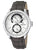 Festina Herrenuhr: silbernes Gehäuse, graues Lederarmband, Zifferblatt mit 24h-Display