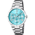 Festina Damenuhr mit türkisblauem Zifferblatt, römischen Ziffern, Edelstahlarmband
