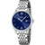 Festina Damenuhr mit blauem Zifferblatt und Edelstahlarmband, römische Zahlen, Mineralglas