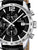 Festina Herrenuhr Chronograph: schwarzes Zifferblatt, schwarzes Lederarmband, Tachymeter