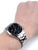 Festina Sport-Chronograph am Handgelenk, schwarzes Zifferblatt, Edelstahlarmband