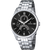 Festina Herrenuhr mit Edelstahlband, schwarzem Zifferblatt mit römischen Ziffern und 3 Subdials
