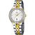 Festina Damenuhr: zweifarbiges Metallarmband, weißes Zifferblatt, Zirkonia-Lünette