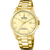 Festina Herrenuhr mit goldfarbenem Edelstahlband, rundem Zifferblatt und Datumsanzeige
