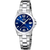 Festina Damenarmbanduhr mit blauem Zifferblatt, Edelstahlband und Datumsfenster