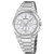 Silberne Festina Herrenuhr mit weißem Zifferblatt, Chronograph und Metallarmband