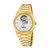 Festina Rivé Damenarmbanduhr: goldfarbenes Metallband, silbernes Skelettzifferblatt