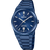 Herrenarmbanduhr mit blauem Metallband, blauem Zifferblatt, Datumsfenster und Saphirglas