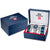 Festina Herrenuhr-Set: blaues Zifferblatt, Edelstahlgehäuse und zwei Armbänder in Box