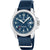 Festina Herrenuhr mit blauem Zifferblatt, Leinenarmband und Edelstahlgehäuse