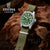 Festina Field Herrenuhr mit grünem Zifferblatt und olivgrünem Textilarmband