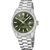 Festina Herrenuhr mit grünem Zifferblatt, Edelstahlband und Datumsanzeige bei 10