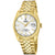 Festina-Herrenuhr: goldenes Metallarmband, weißes Zifferblatt, Automatik, Saphirglas