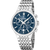 Herren-Chronograph Festina mit Saphirglas, blauem Zifferblatt und Edelstahlarmband.
