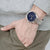 Bracelet de montre pour homme au poignet avec cadran bleu, bracelet à maillons en acier inoxydable