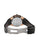 Herrenuhr Rückansicht, schwarzes Edelstahlarmband und sichtbarer Gehäusedeckel
