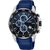 Festina Herrenuhr mit Chronograph, blauem Zifferblatt und dunkelblauem Silikonband