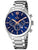 Festina Herrenuhr Chronograph mit blauem Zifferblatt und Edelstahlarmband