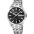 Festina Herrenarmbanduhr mit schwarzem Zifferblatt, Datumsanzeige und Edelstahlarmband