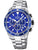 Festina Herrenuhr mit Chronograph, blauem Zifferblatt und Edelstahlarmband, Datum
