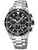 Herrenuhr von FESTINA mit Chronograph, schwarzem Zifferblatt und Edelstahlarmband